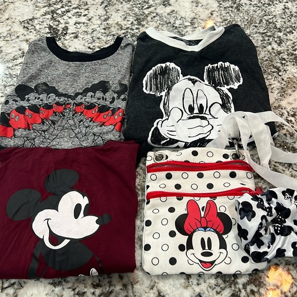 Disney World Mickey Minnie Mouse Shirt Hoodie Crossbody Women Bundle Disneyland - Picture 1 of 9